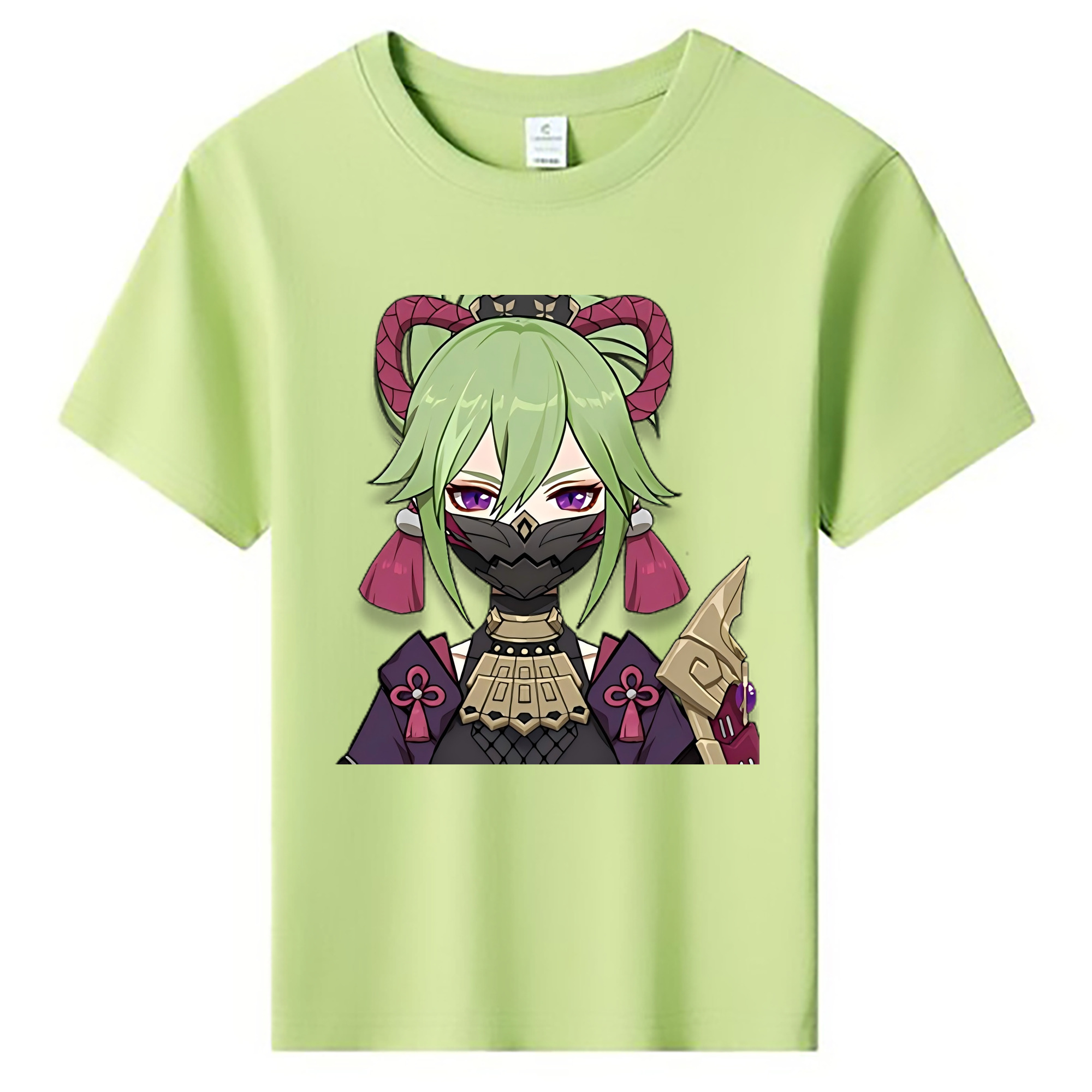 げんし神  久岐忍 くき しのぶ genshin Kuki Shinobu 綿100％キッズTシャツ（フロントプリント）